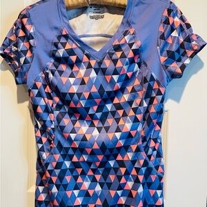 Tek Gear Blue and Pink Short Sleeve bicycles top